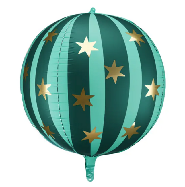 Balon foliowy Piłka w gwiazdki, 75 cm, zielony