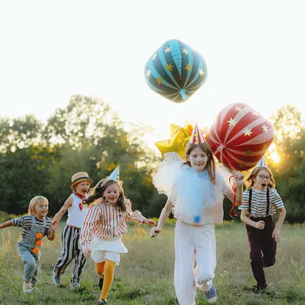 Balon foliowy Piłka w gwiazdki, 75 cm, czerwony