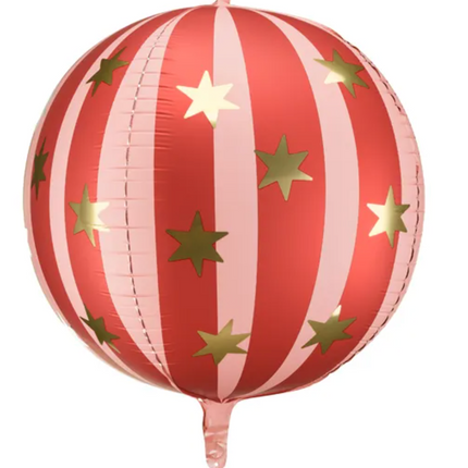 Balon foliowy Piłka w gwiazdki, 75 cm, czerwony