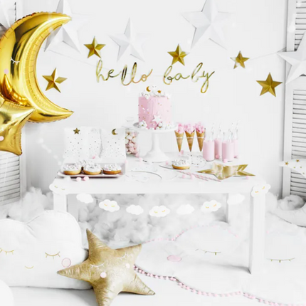 Słomki papierowe, złote gwiazdki