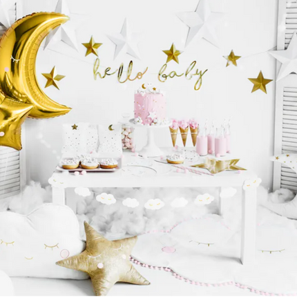 Balon foliowy Księżyc, 60cm, złoty