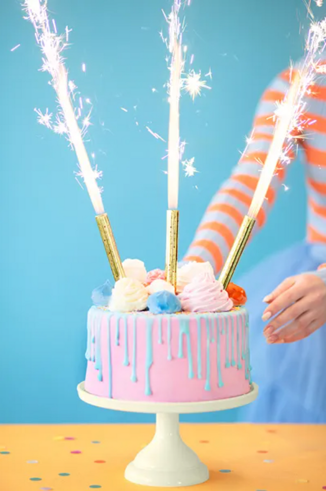 Fontanny na tort, złoty, 12 szt