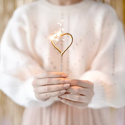 Zimne ognie Serce, złoty, 2 szt.