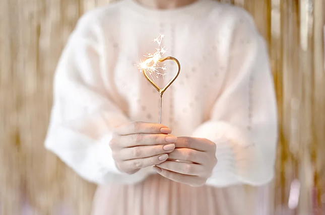 Zimne ognie Serce, złoty, 2 szt.