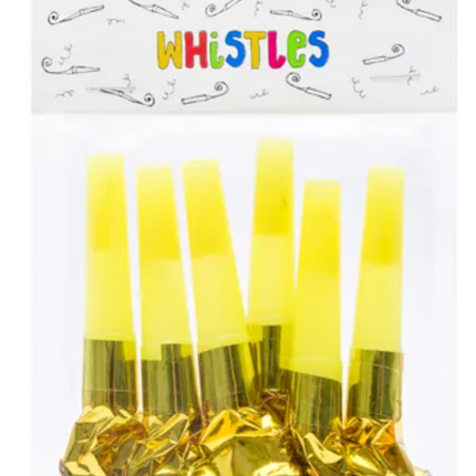 Gwizdki, złoty 6 szt.