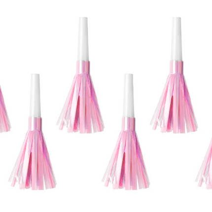 Trąbki Party, jasny różowy 6 szt.