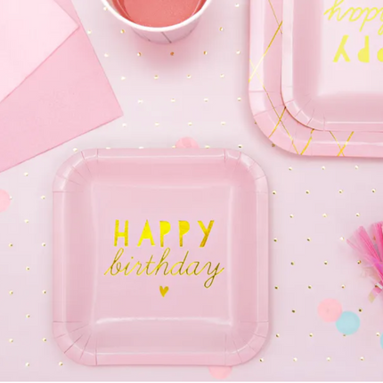 Trąbki Party, jasny różowy 6 szt.