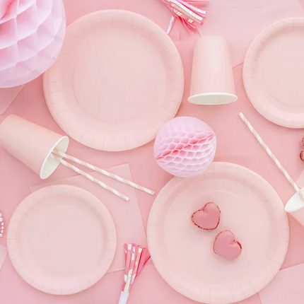 Trąbki Party, jasny różowy 6 szt.