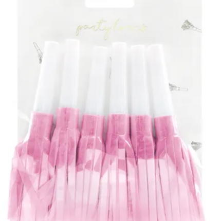 Trąbki Party, jasny różowy 6 szt.