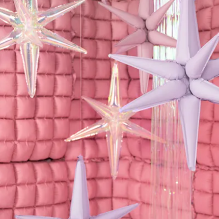 Kurtyna Party, opalizujący różowy, 100x200cm