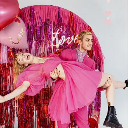 Kurtyna Party, purpurowy, 90 x 250cm