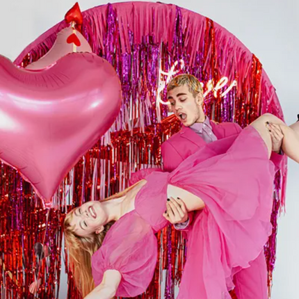 Kurtyna Party, purpurowy, 90 x 250cm