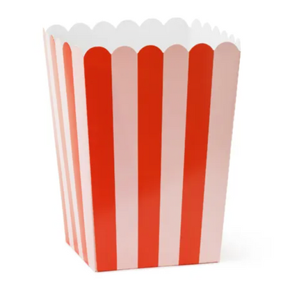 Pudełka na popcorn czerwono-różowe