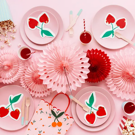 Pudełka na popcorn Paski, miętowy