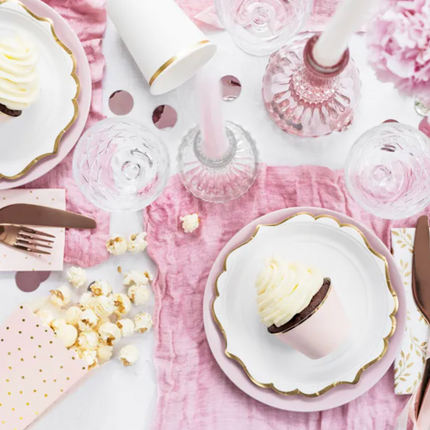 Pudełka na popcorn Kropki, jasny różowy