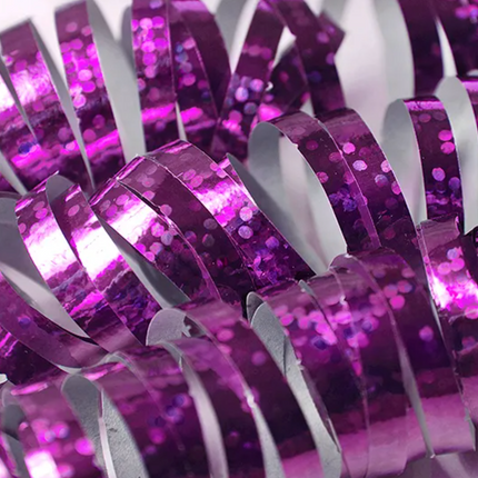 Serpentyny holograficzne, różowy, 3,8m