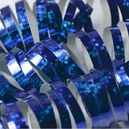 Serpentyny holograficzne, niebieski, 3,8m