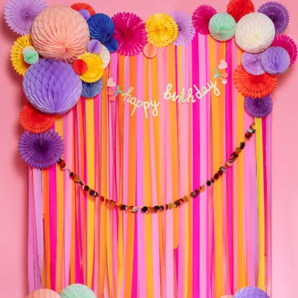 Krepa 5cm/10m, zestaw 6 szt., mix letnie kolory