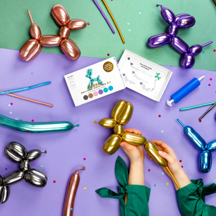 Balony modeliny Glossy 130cm z pompką, mix