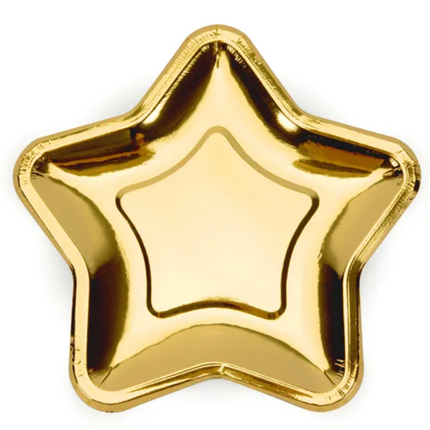 Talerzyki Gwiazdka, złoty, 18cm