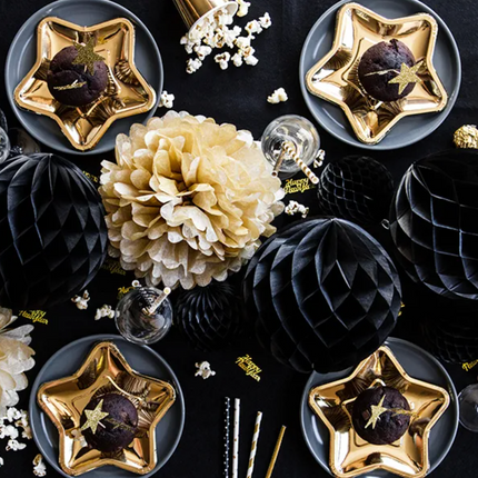 Talerzyki Gwiazdka, złoty, 18cm
