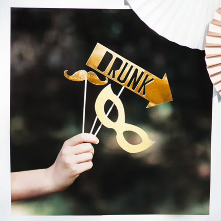 Gadżety do zdjęć Let's Celebrate, mix, złoty