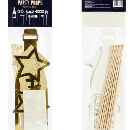 Gadżety do zdjęć Let's Celebrate, mix, złoty