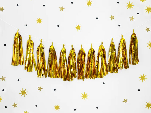 Girlanda frędzle, złoty