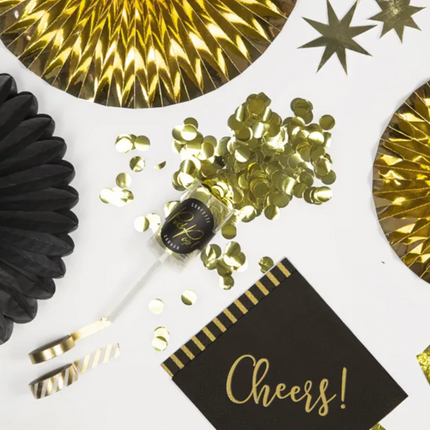 Push pop konfetti, złoty