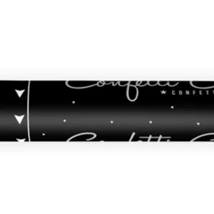 Tuba z serpentynami, srebrny, 40cm