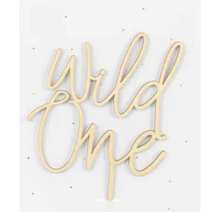 Topper drewniany Wild One, 22cm