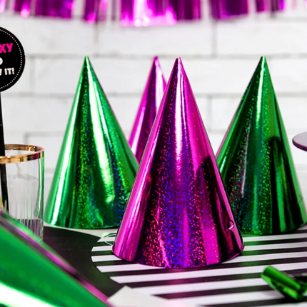 Czapeczki holograficzne, mix kolorów