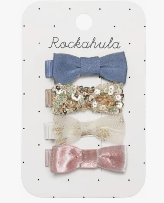 Zestaw małych spinek z kokardkami Enchanted