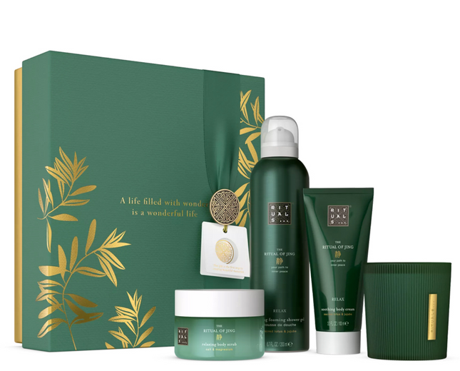The Ritual of Jing Gift Set M średni zestaw podarunkowy do ciała ze świecą