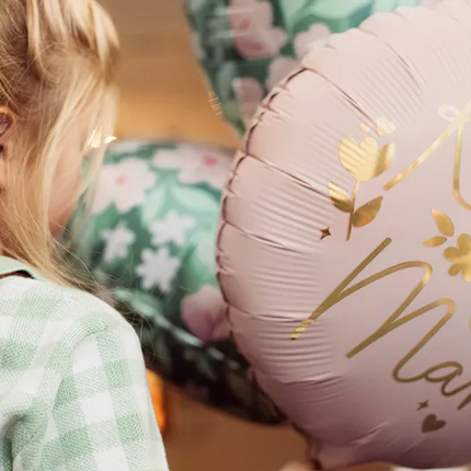 Balon foliowy ''Kocham Cię Mamo'', 45 cm, różowy