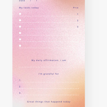 Notatnik wąski / Daily Goals - Yooglo