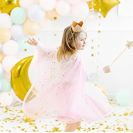 Różdżka złota błyszcząca gwiazdka brokatowa dla księżniczki - Yooglo