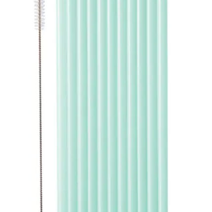 Słomki plastikowe, szałwiowy 12 szt. - Yooglo