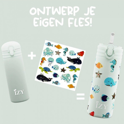IZY Kids - turkus - świat podwodny 350ml termos