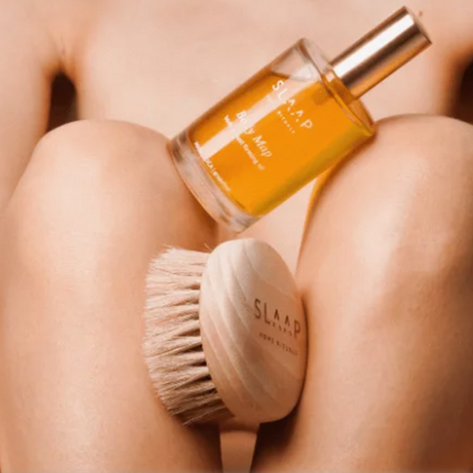 A brush for massaging the bust, neck and décolleté