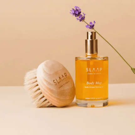 A brush for massaging the bust, neck and décolleté