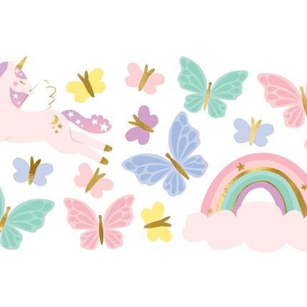 Tatuaże jednorożce motylki mix wzorów - Yooglo