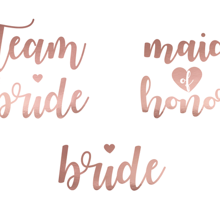 Tatuaże zmywalne Wieczór panieński, różowe złoto - Yooglo