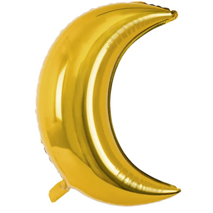 Balon foliowy Księżyc 60cm złoty - balony