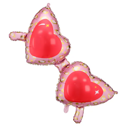 Balon foliowy Okulary serca 95x41,5 cm - balon foliowy