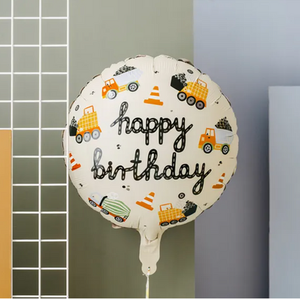 Balon foliowy Pojazdy budowlane 45 cm - balony
