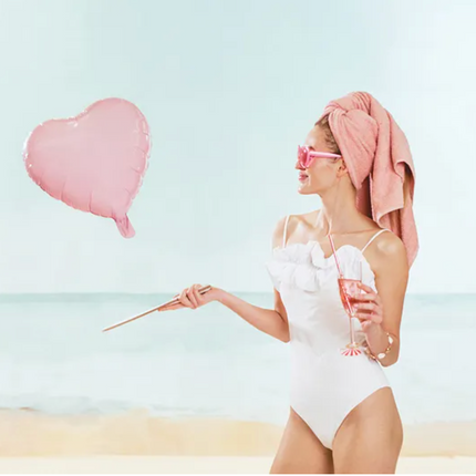 Balon foliowy Serce 45 cm jasny różowy - balon foliowy