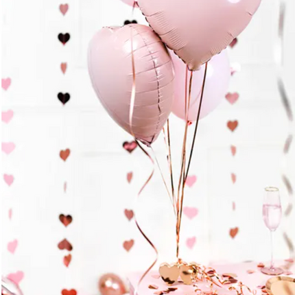 Balon foliowy Serce 45 cm jasny różowy - balon foliowy
