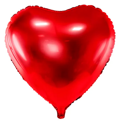 Balon foliowy Serce 45cm czerwony - balon foliowy