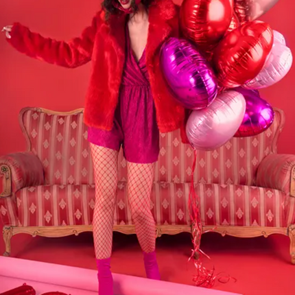 Balon foliowy Serce 45cm różowe złoto - balon foliowy